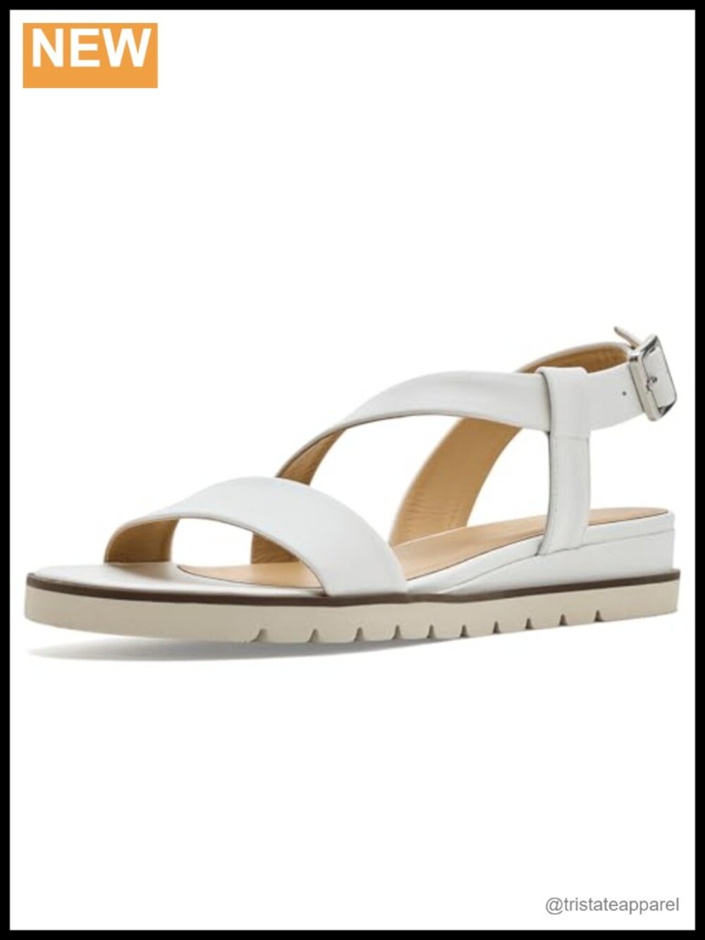 Women's Leather Wedge Sandals Adjustable Strap Open Toe